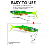 Nouveau 2 #   1 #   1/0 #   2/0 #   Hameçon triple robuste en acier inoxydable avec attache à vis et ressort pour la pêche en eau salée