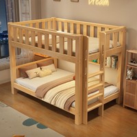 Meubles de chambre à coucher modernes pour enfants, lit superposé double avec échelle et tiroirs de rangement