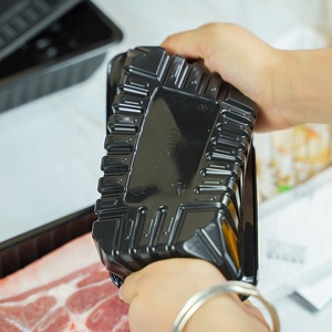 180mm * 130mm Blister Bandeja de plástico formada al vacío Grado alimenticio PP Rectángulo Plástico Alimentos congelados Bandeja de embalaje de carne - Product Image 2