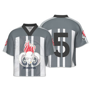 Uniforme de fútbol Boxy Fit de alta calidad, diseño de malla de sublimación, diseño liso en blanco, equipo universitario, camiseta de fútbol americano - Product Image 1