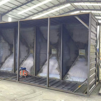 Silo Orizzontale per Cemento, Contenitore da 80T per Polveri con Trasportatore a Spirale, Fabbrica Mobile, Facile da Trasportare