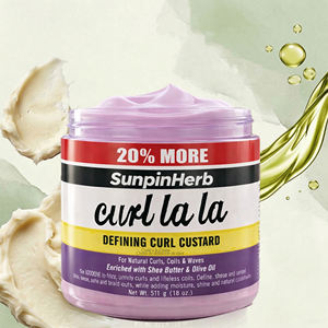 Crema Definidora de Rizos Shea Butter & Olive Oil Curl La La 18oz, Crema Capilar Ligera, Acondicionador Natural para Rizos - Product Image 4