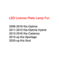 Installation facile Assemblage de remplacement Accessoires de voiture Lampe de plaque d'immatriculation à LED pour Kia Optima Cadenza Sportage Soul