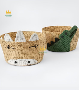 <b>Cheap</b> Price Natural Handmade Water Hyacinth Crocodile Shaped Kid Storage <b>Basket</b> Made from Child-Safe Materials - Product Image 6