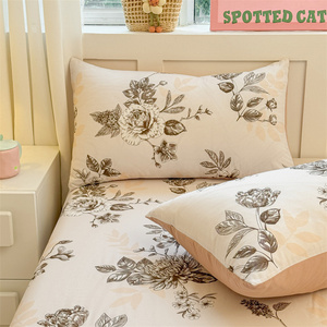 Parure <span class=keywords><strong>de</strong></span> draps 100% coton <span class=keywords><strong>de</strong></span> luxe imprimée, <span class=keywords><strong>drap</strong></span> <span class=keywords><strong>plat</strong></span> ou <span class=keywords><strong>drap</strong></span>-housse avec 4 taies d'oreiller, écologique, <span class=keywords><strong>taille</strong></span> King Queen imprimée - Product Image 2