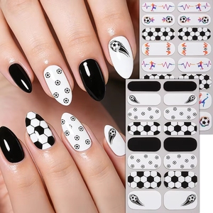 Autocollants en gros à prix réduit : Film rayé pour vernis à ongles, Patchs à motifs, Autocollants drapeau de football - Product Image 6
