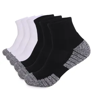 Men's Athletic Cushioned Quarter Socks Arch Compression Running Sport socks