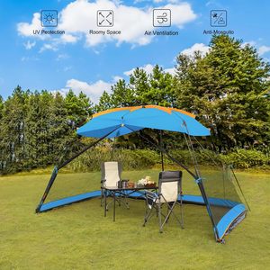 Carpa de Jardín Resistente al Agua Hyper Venture de 13x9 Pies, 4 Paredes de Malla, Toldo, Gazebo, Refugio, Estructura de Acero Aleado, para 6-8 Personas - Product Image 4