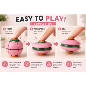 Nuevo Juguete Antiestrés de Plástico 3D 2026: Bola Giratoria Divertida de Doble Modo (Presiona y Gira) para Aliviar el Estrés - Product Image 6