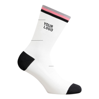 Chaussettes de course unisexes en coton tricoté à compression, personnalisables avec logo, écologiques, séchage rapide, hauteur genou, motif dessiné à la main, vente en gros
