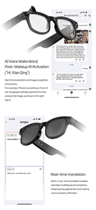 Lunettes Intelligentes MINGTAIHE AI 4K avec Caméra Anti-Tremblement, Enregistreur Vidéo et Photo HD, Enregistrement Vocal et Traduction en Temps Réel - Product Image 4