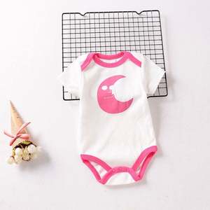 Großhandel Sommer Unisex Baby Stram pler Neue Baumwolle Kurzarm Kleidung für 0-3 Monate Kleinkinder Gestrickte Jungen & Mädchen Print - Product Image 5