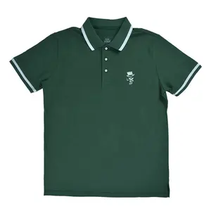 Camisa polo bordada personalizada, logotipo de alta qualidade