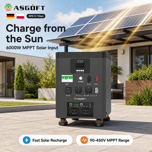 ระบบแบตเตอรี่สำรองไฟบ้านแบบพกพา Powergo 6.6kWh พร้อมระบบโซลาร์เซลล์ออลอินวัน 6.2kW MPPT พลังงานทดแทนแบบออฟกริดสำหรับใช้ในที่อยู่อาศัย - Product Image 1
