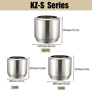 19 inç büyük taşınabilir paslanmaz çelik ateş çukuru dumansız açık bahçe/veranda ahşap yanan kamp sobası - Product Image 4