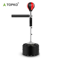 TOPKO réglable en hauteur adulte réflexe balle filature barre sac de boxe fitness support de boxe
