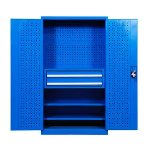 Outside Hot Sale Two Door Blue Metal 1 2 3 Drawer Tool Storage Cabinets
