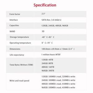 Unidad SSD Original de 2.5 Pulgadas, Modelo A400, Nueva, con Velocidad de Lectura de 401-500 MB/s y Velocidad de Escritura de 320-450 MB/s, Unidades Metálicas de 2.5 Pulgadas - Product Image 6