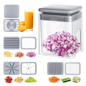 Food Grade ABS Manual <b>Vegetable</b> <b>Chopper</b> Multifunctional Mandoline Slicer with Stainless Steel Blades Onion Dicer for Kitchen - Product Image 1