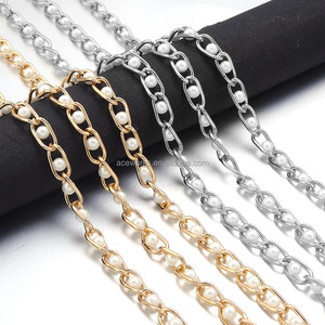 Cadena de Perlas y Aluminio de 5 Yardas/rollo para Decoración de Bolsos, Zapatos y Ropa, Cadena Soldada de Alta Resistencia a la Tracción - Product Image 4