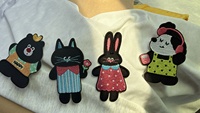Patchs brodés autocollants animaux de dessin animé, adorables autocollants ours, lapin, chat, chien pour la décoration de vêtements, sacs à dos et chapeaux