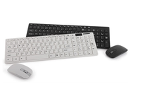 Mini souris multimédia sans fil ultra-mince et silencieuse 2.4Ghz, ensemble clavier et souris Combo