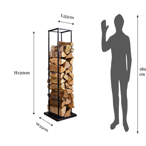Extra Deep Cool <strong>Firewood</strong> <strong>Storage</strong> Log Wood Heavy Duty <strong>Living</strong> <strong>Room</strong> <strong>Indoor</strong> <strong>Firewood</strong> <strong>Storage</strong> for Fireplace - Product Image 4