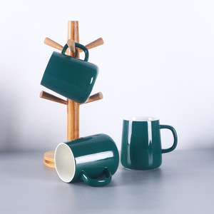 Minimalist Nordic Ceramic <b>Mug</b> Glossy Dark Green Solid Color Coffee Cup Gift For Drinks Summer 2017 - Product Image 4