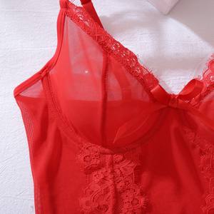 Sexy Lencería caliente vestido de mujer Sissy Boudoir encaje Hilitos Kit puro deseo romántico boda ropa de dormir llamada de la noche - Product Image 3