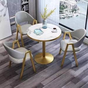 モダンでシンプルな円形ダイニングテーブルセット 2名様用 椅子付き 家庭、ホテル、別荘向け パネルウッドスタイル ダイニングルーム家具 - Product Image 6