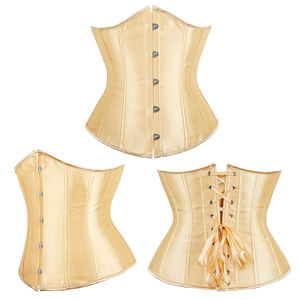 Corsé de satén sexy <span class=keywords><strong>debajo</strong></span> del busto <span class=keywords><strong>con</strong></span> cordones Corsé <span class=keywords><strong>debajo</strong></span> del busto Bustier <span class=keywords><strong>con</strong></span> cierre frontal Busk - Product Image 4