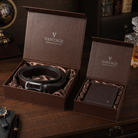 Coffret rigide magnétique pour ceinture et portefeuille avec compartiments pour accessoires en carton – Idéal pour le merchandising