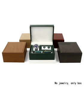 Sáng tạo cao cấp PU da đồng hồ hiển thị hộp Matt cán xốp lót cho bút còng trang sức thiết lập trình bày hộp giấy - Product Image 5