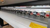 Worldcolor nuevo avanzado 1,8 m i3200 * 4 Industrial Inkjet Flex banner eco solvente vinilo impresora de etiquetas plotter de gran formato