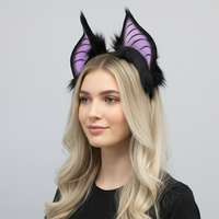 H0008 Serre-tête chauve-souris d'Halloween, accessoire capillaire pour costume de diffusion en direct des influenceurs en ligne