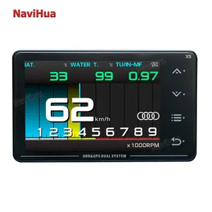 Navihua-medidor de velocidad Digital para coche, medidor automático de combustible, pantalla LCD para diagnóstico OBD Lufi XS en placa