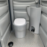 Toilettes portables H9-A1 en HDPE, toilettes mobiles avec réservoir d'eau intégré, double réservoir, écologiques, pour immeuble de bureaux