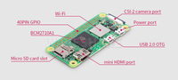 Tianxin — Raspberry Pi Zero 2 W 2 W, processeur Quad-Core 1GHz, 512 mo de RAM, WiFi, BLE4.2 ,RP3A0, Original