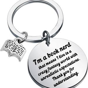 Libros de lectura de nuevo estilo Jinzhu2, llavero de acero inoxidable, regalo entusiasta, <span class=keywords><strong>colgante</strong></span> de mochila para estudiantes - Product Image 6