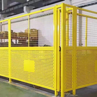 Clôture de Sécurité en Treillis Soudé en Acier Galvanisé Premium pour Atelier – Clôture d'Isolation Découpée et Pliée