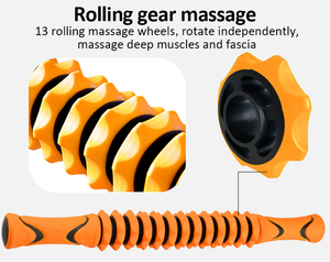 Rodillo de Masaje Portátil, Ligero, Ergonómico, con Múltiples Ruedas, para Estimular la Circulación Sanguínea, con Superficie Suave y Duradera - Product Image 4