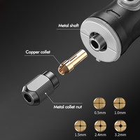 Mini-outil rotatif sans fil 8 vitesses, perceuse stylo, meuleuse sans fil alimentée par batterie, outil de finition pour impression 3D avec écran LED