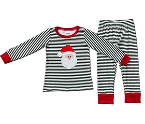 Ensembles de pyjamas de nuit en coton mélangé pour enfants garçons Père Noël personnalisé imprimé - Product Image 1