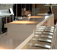 Comptoir de bar en pierre artificielle en forme de demi-lune magnifiquement courbé, design contemporain, écologique, taille personnalisable, hôpital