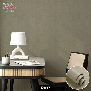 Papel Tapiz Autoadhesivo con Aspecto de Lino, Papel de Contacto Texturizado para Paredes, Removible, Impermeable, Moderno, Color Neutro - Product Image 1
