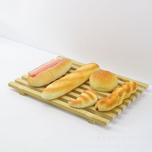Wooden Bread Display <b>Rack</b> Natural Color For Hotel Coffee Tea Serving Trays - Product Image 3