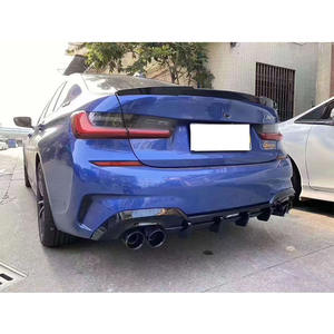 Terminali di Scarico per Auto <span class=keywords><strong>BMW</strong></span> <span class=keywords><strong>Serie</strong></span> <span class=keywords><strong>3</strong></span> G20 G28, Punte Nere Lucide in Fibra di Carbonio - Product Image 4