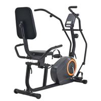 Vélo d'exercice couché magnétique pour usage domestique, entraînement cardiovasculaire intérieur avec siège et dossier