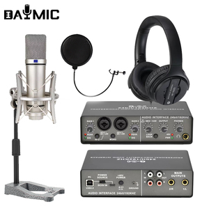 Micrófono de Condensador USB Profesional para Grabación en Estudio, Altavoces de Monitor de Escritorio de 5 Pulgadas, Auriculares con Cancelación de Ruido, Cableados - Product Image 4