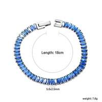 Bracelet Tennis en Zircon Taille Émeraude Plaqué Or 18K pour Femmes aux Poignets Larges – Collection Boutique Sourcing